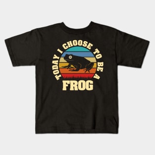 I like Frog Funny vintage lover Today I choose Frog Kids T-Shirt